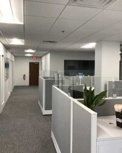 White Wall Clear Cubicals